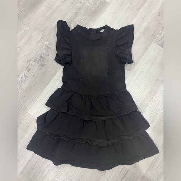 Habitual Girl Girl's Paeton Tiered Ruffle Denim Dress (Big Kids)